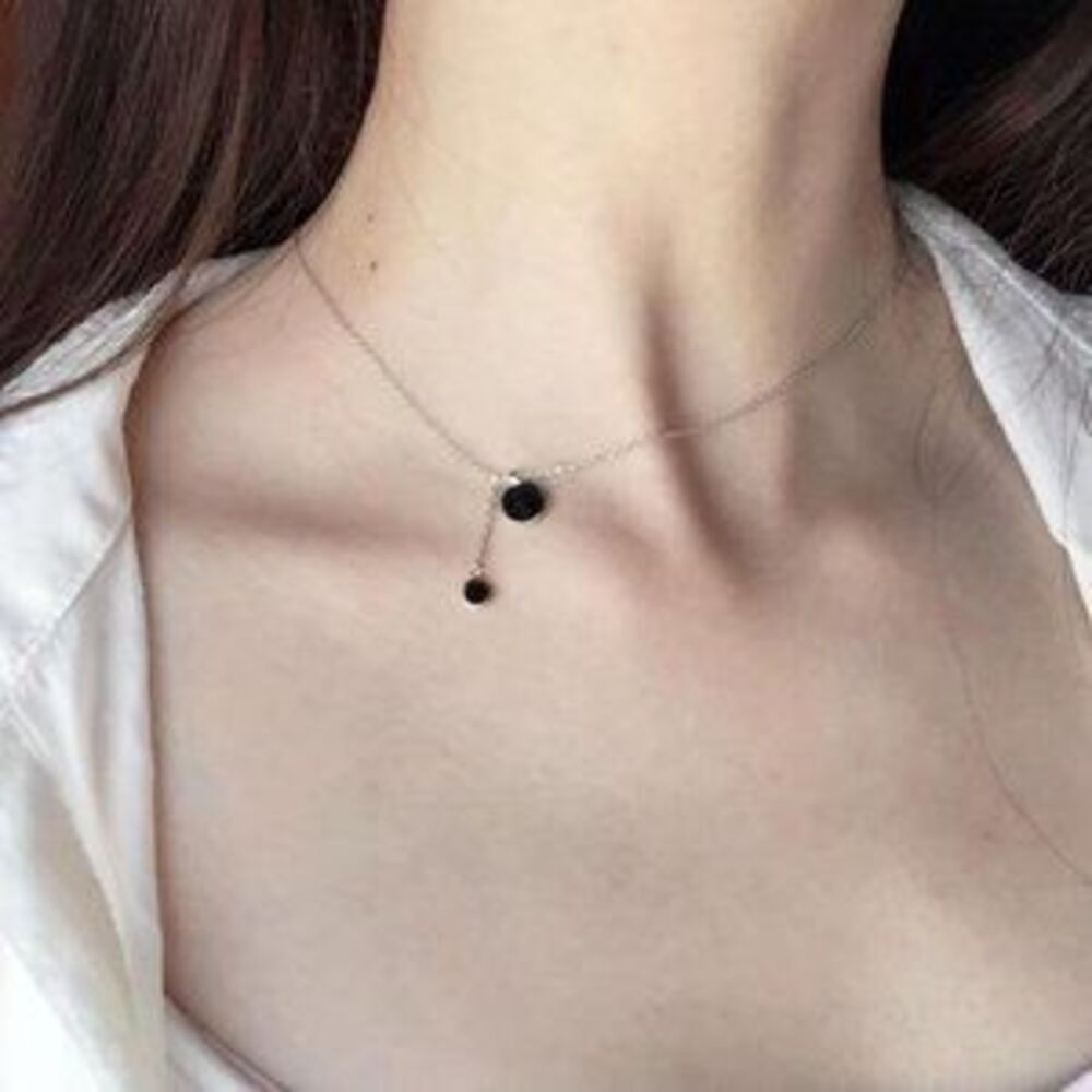 925 Sterling Silver Coin Drop Necklace